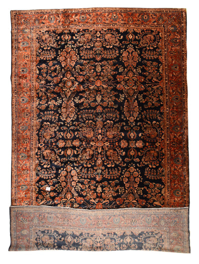 Antique  Mohajeran Sarouk Rug 13'0