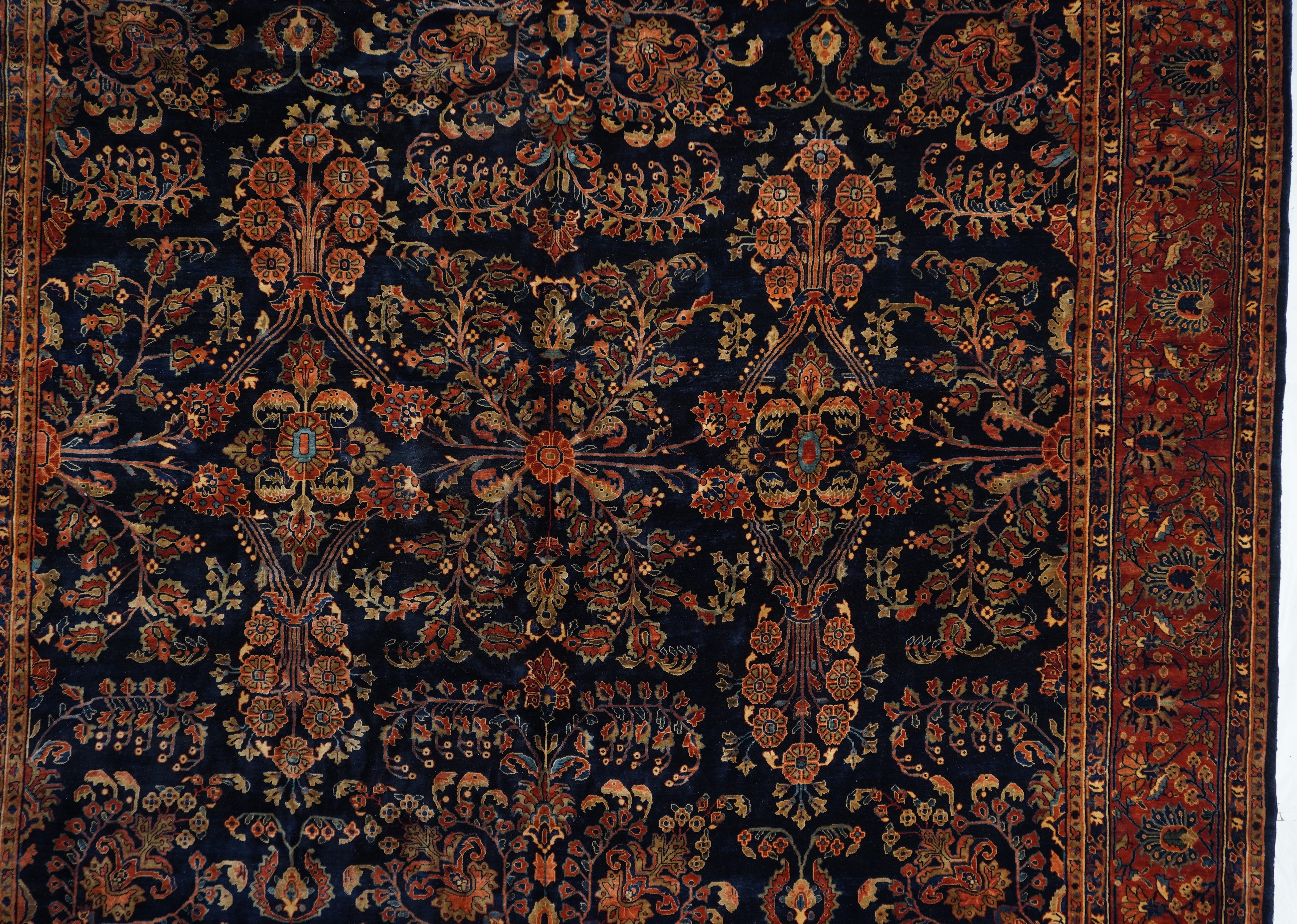 Antique  Mohajeran Sarouk Rug 13'0" x 21' 10''