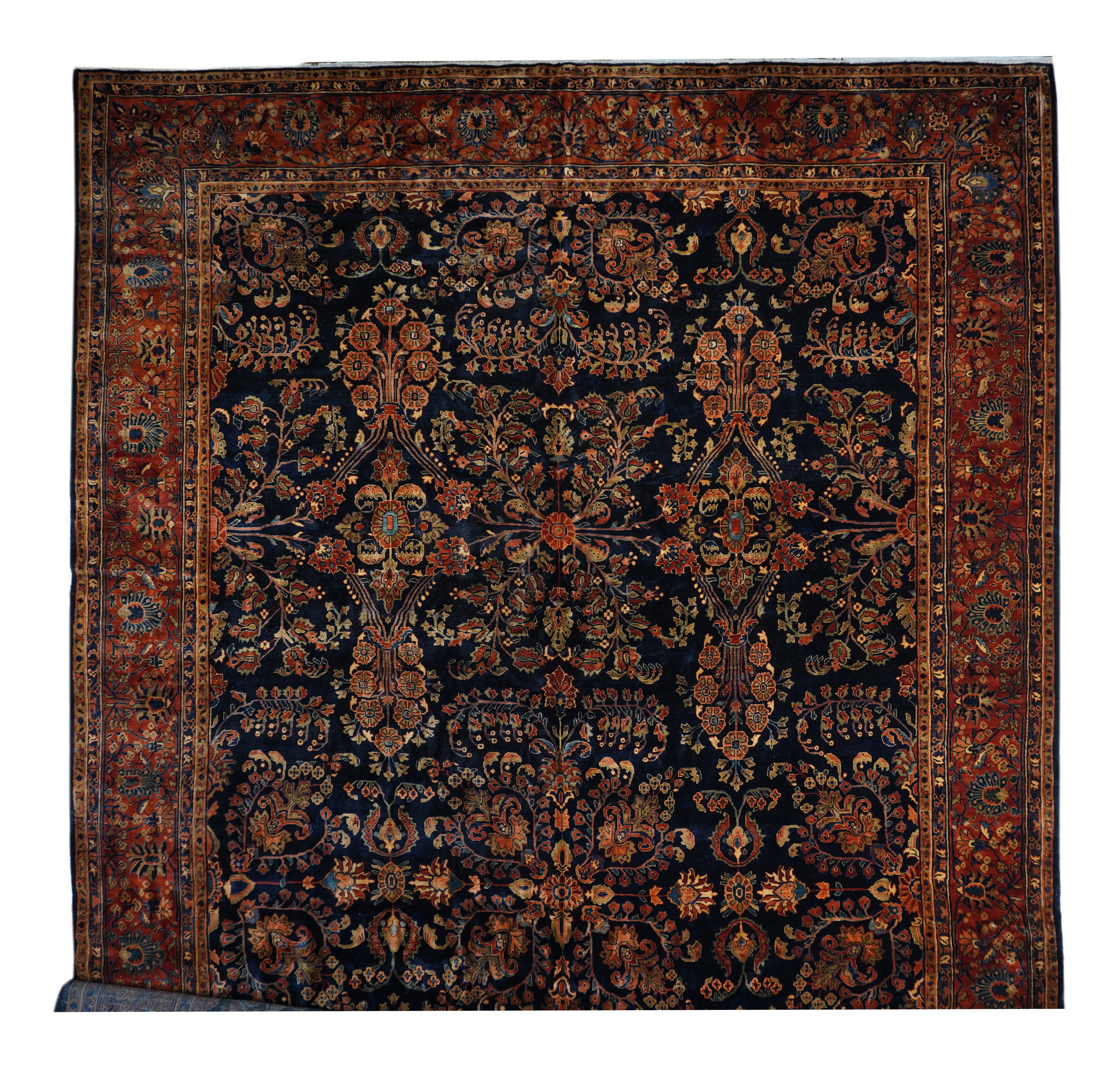 Antique  Mohajeran Sarouk Rug 13'0" x 21' 10''