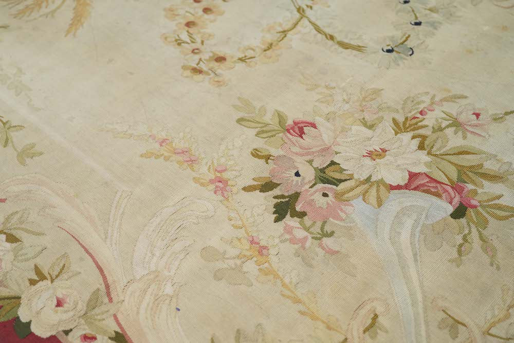 Antique Aubusson-Beauvais Rug 5'1'' x 6'2''