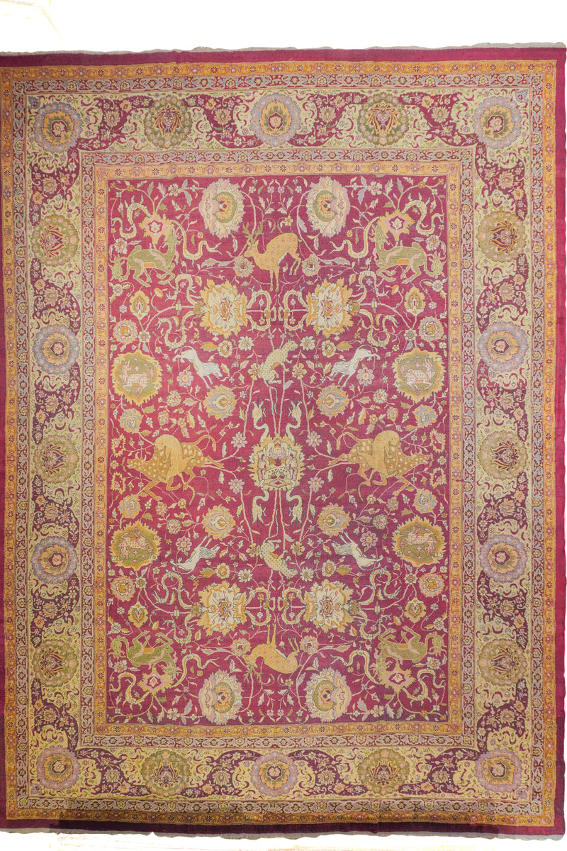 Antique Agra Rug 12'0'' x 16'6'' circa 1880