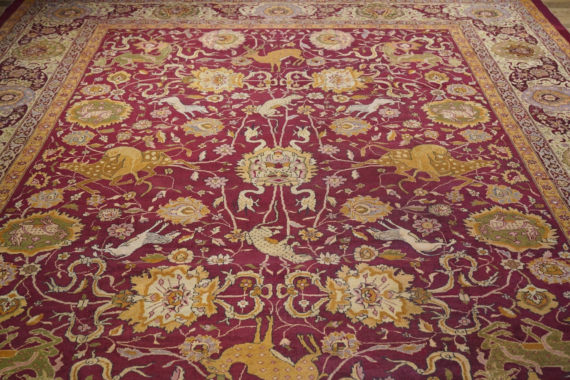 Antique Agra Rug 12'0'' x 16'6'' circa 1880