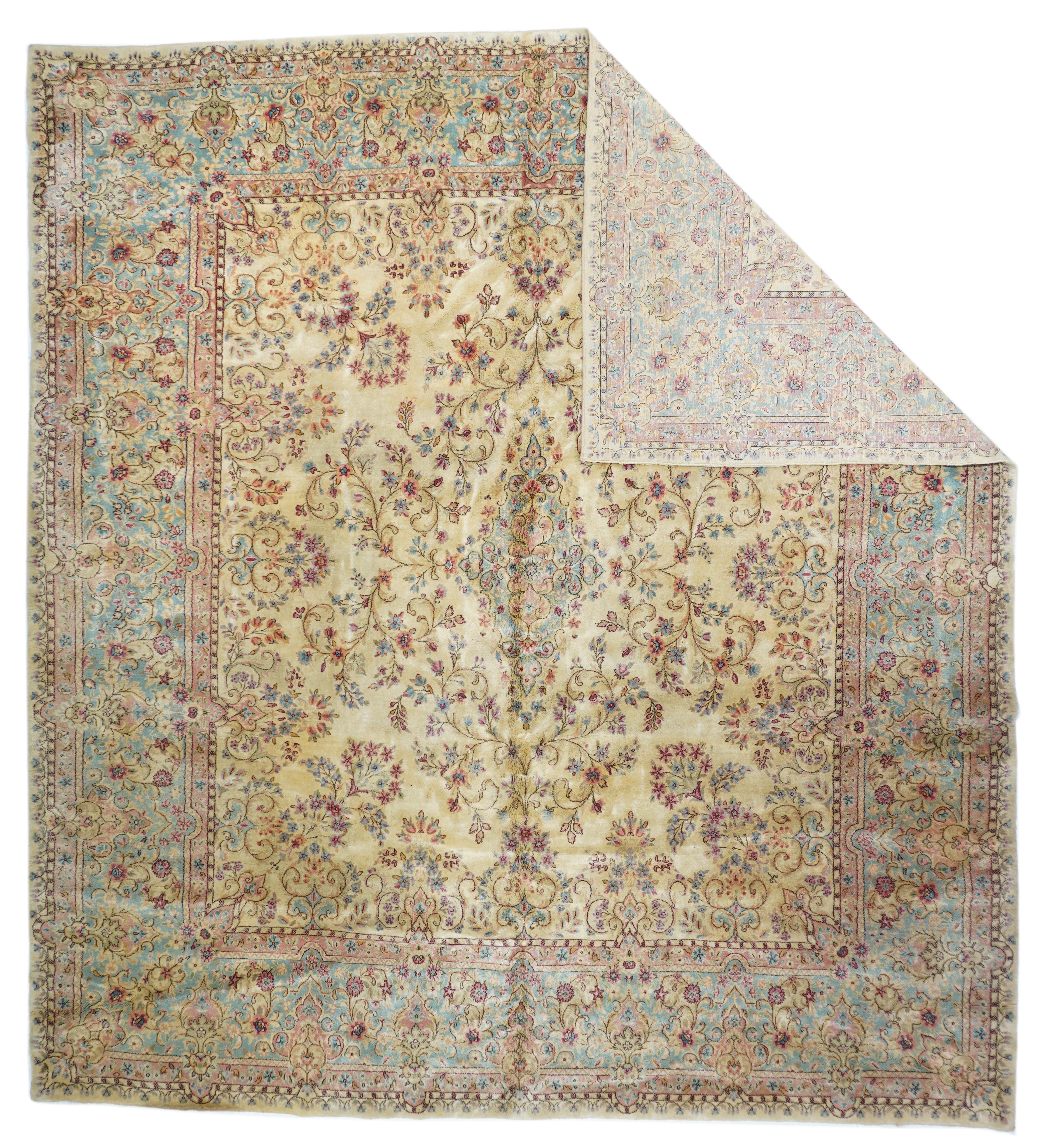 Vintage  Kerman Rug 10' 0" x 11' 0"