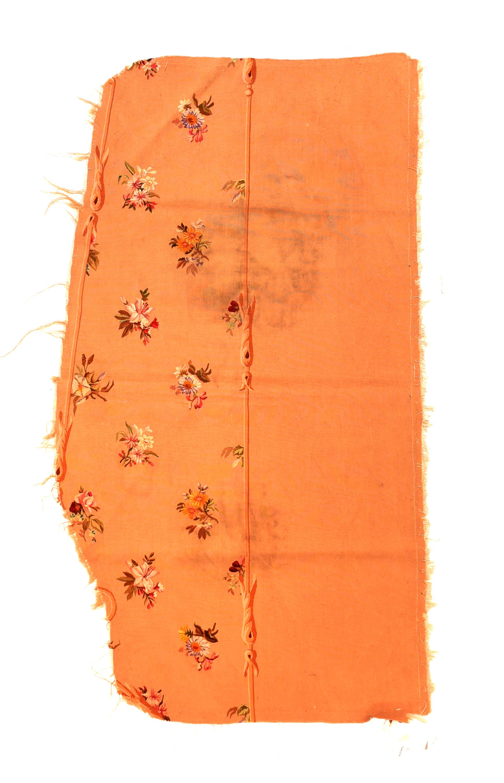 Antique Tapestry Aubusson Cover Seat Pair (1 of pair) 2'5'' x 4'6''