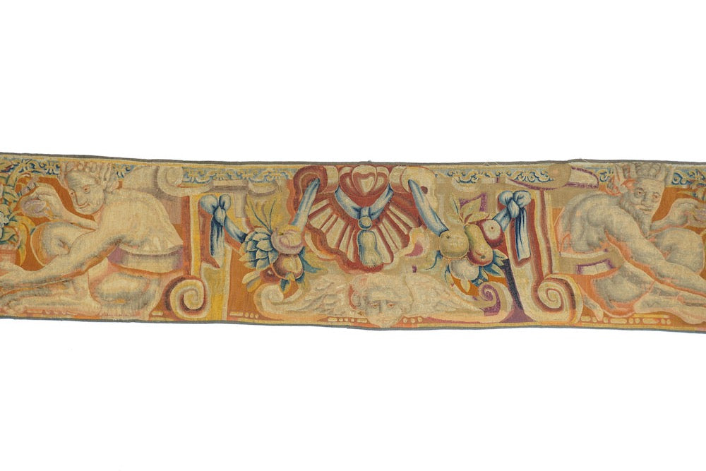Antique Tapestry Flemish Panel 1'7'' x 8'5''