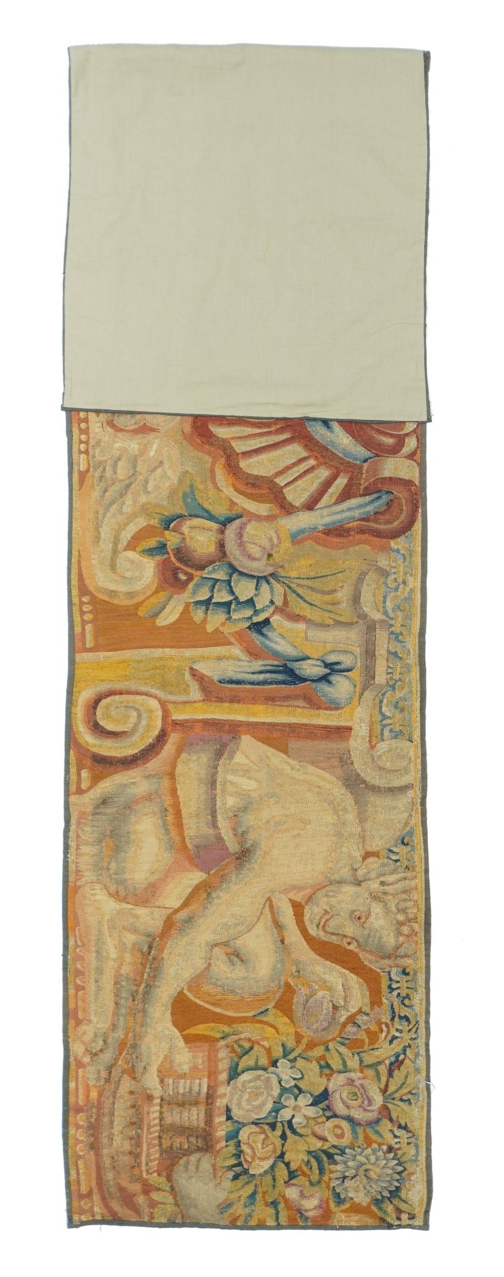 Antique Tapestry Flemish Panel 1'7'' x 8'5''