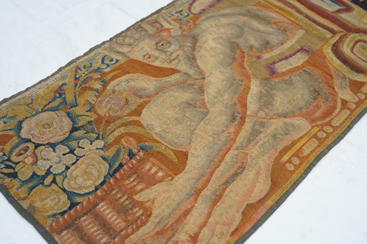 Antique Tapestry Flemish Panel 1'7'' x 8'5''