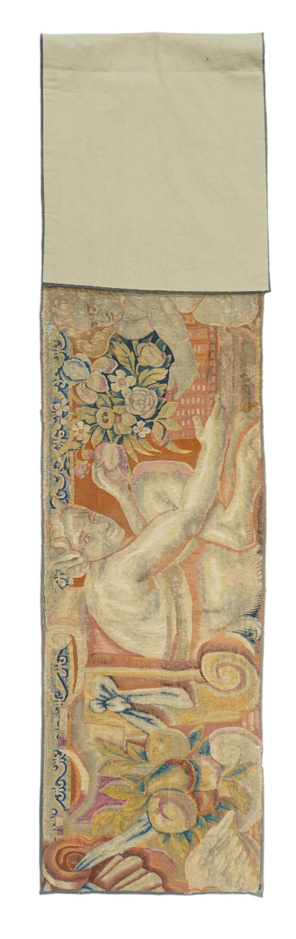 Antique Tapestry Flemish Panel 1'7'' x 8'3''