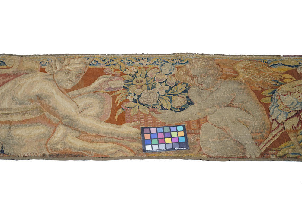 Antique Tapestry Flemish Panel 1'7'' x 8'3''