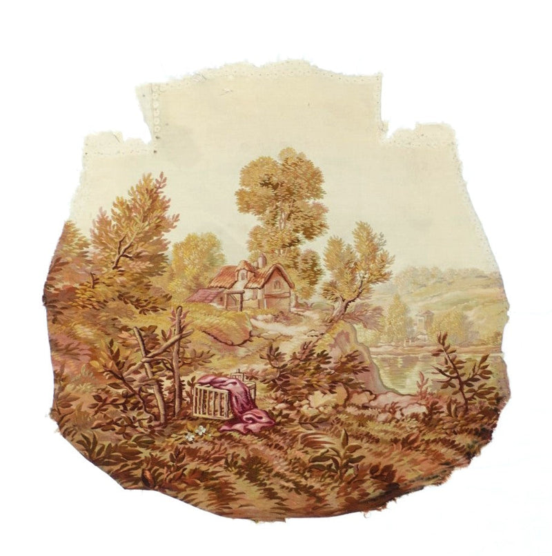 Antique Aubusson-Beauvais Tapestry 2'1'' x 2'1''