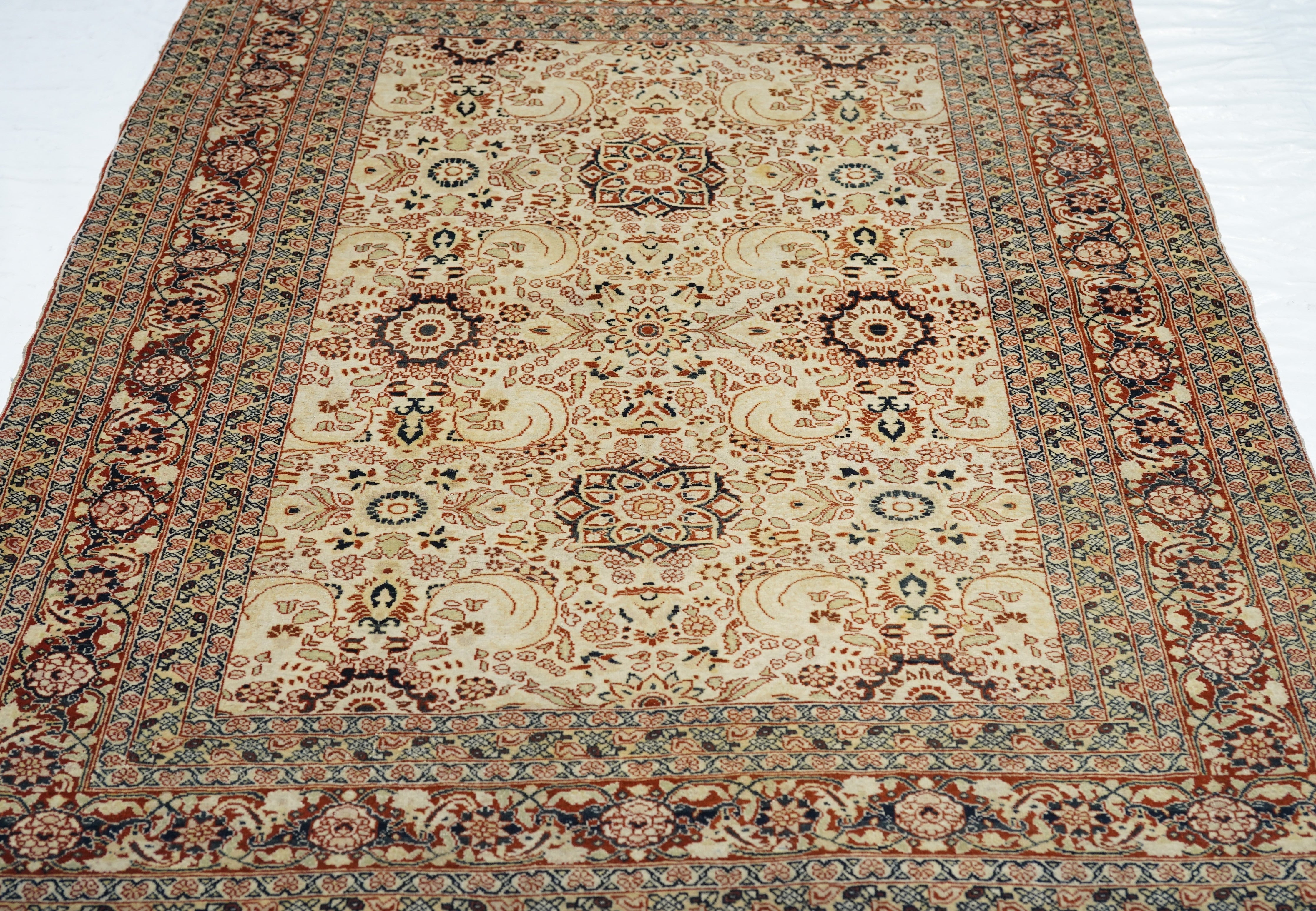 Antique Haji Jalili Rug 4'3'' x 5'3''