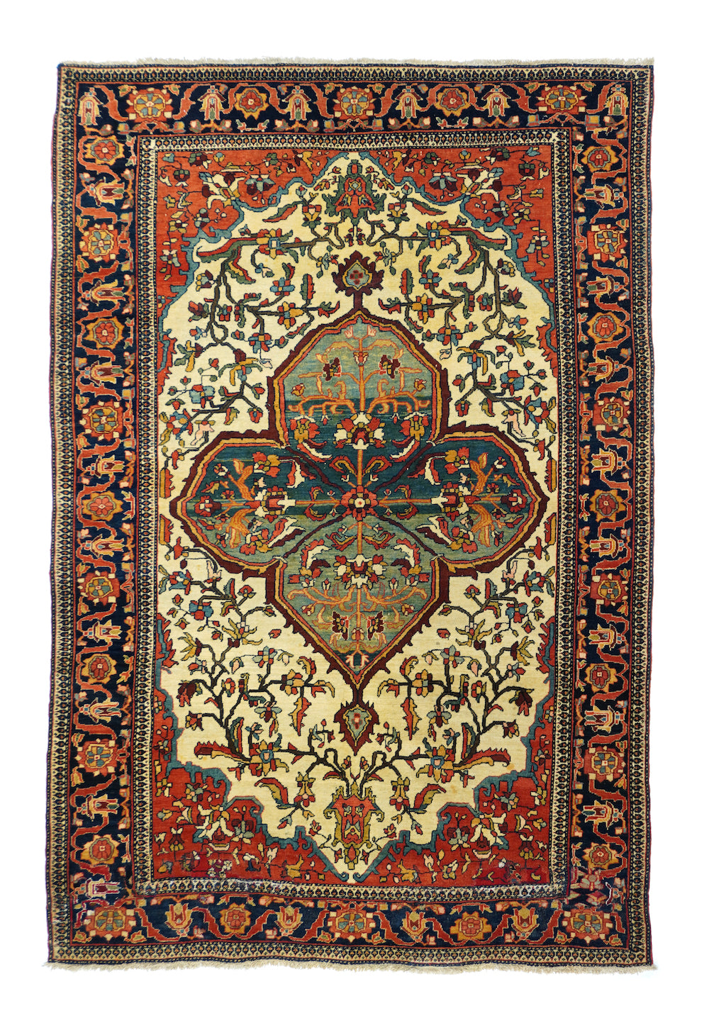 Antique Farahan Sarouk Rug 4'3'' x 6'7''