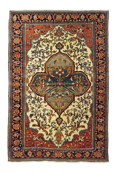 Antique Farahan Sarouk Rug 4'3'' x 6'7''