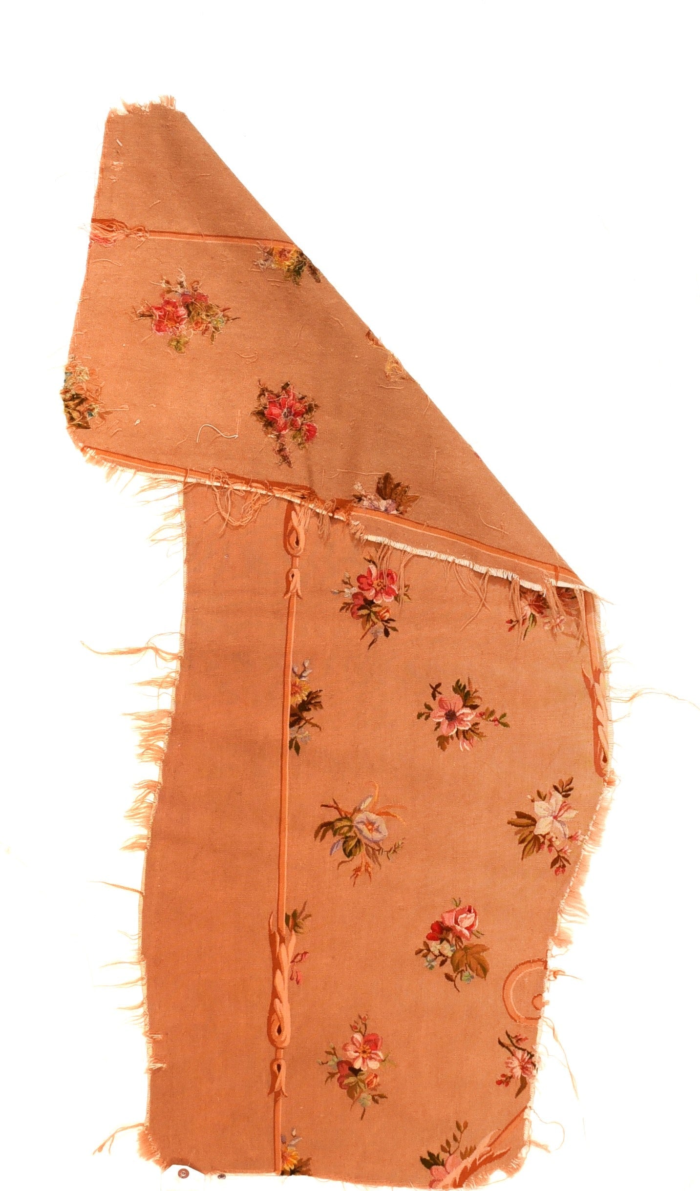 Antique Tapestry Aubusson French Cover Seat (1 of pair) 1'1'' x 4'8''