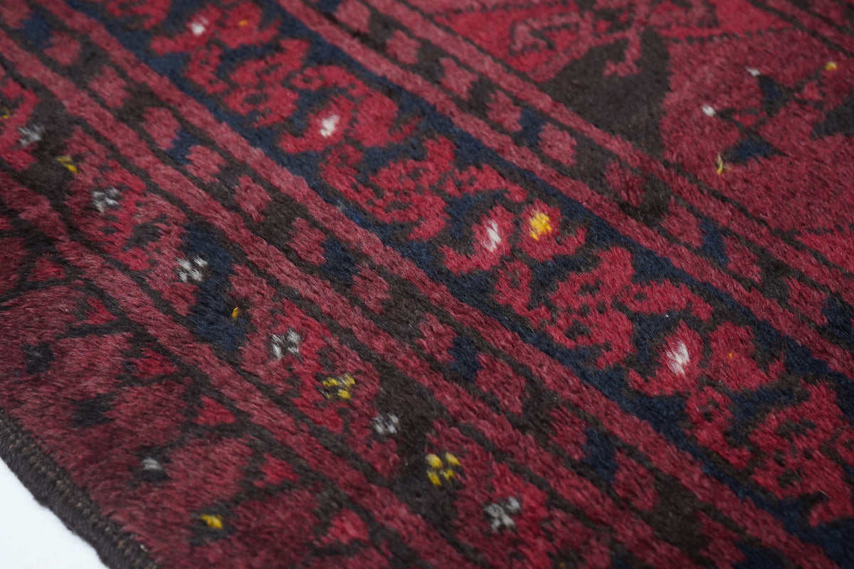 Antique Afghan Rug 5'0" x 8'2''
