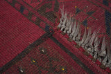 Antique Afghan Rug 5'0" x 8'2''