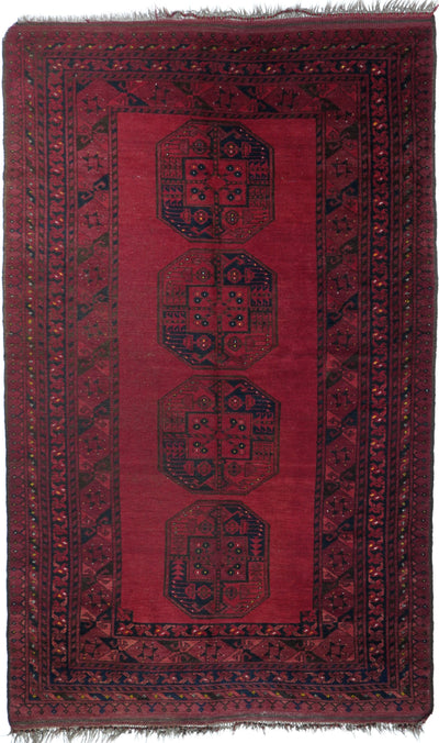 Antique Afghan Rug 5'0