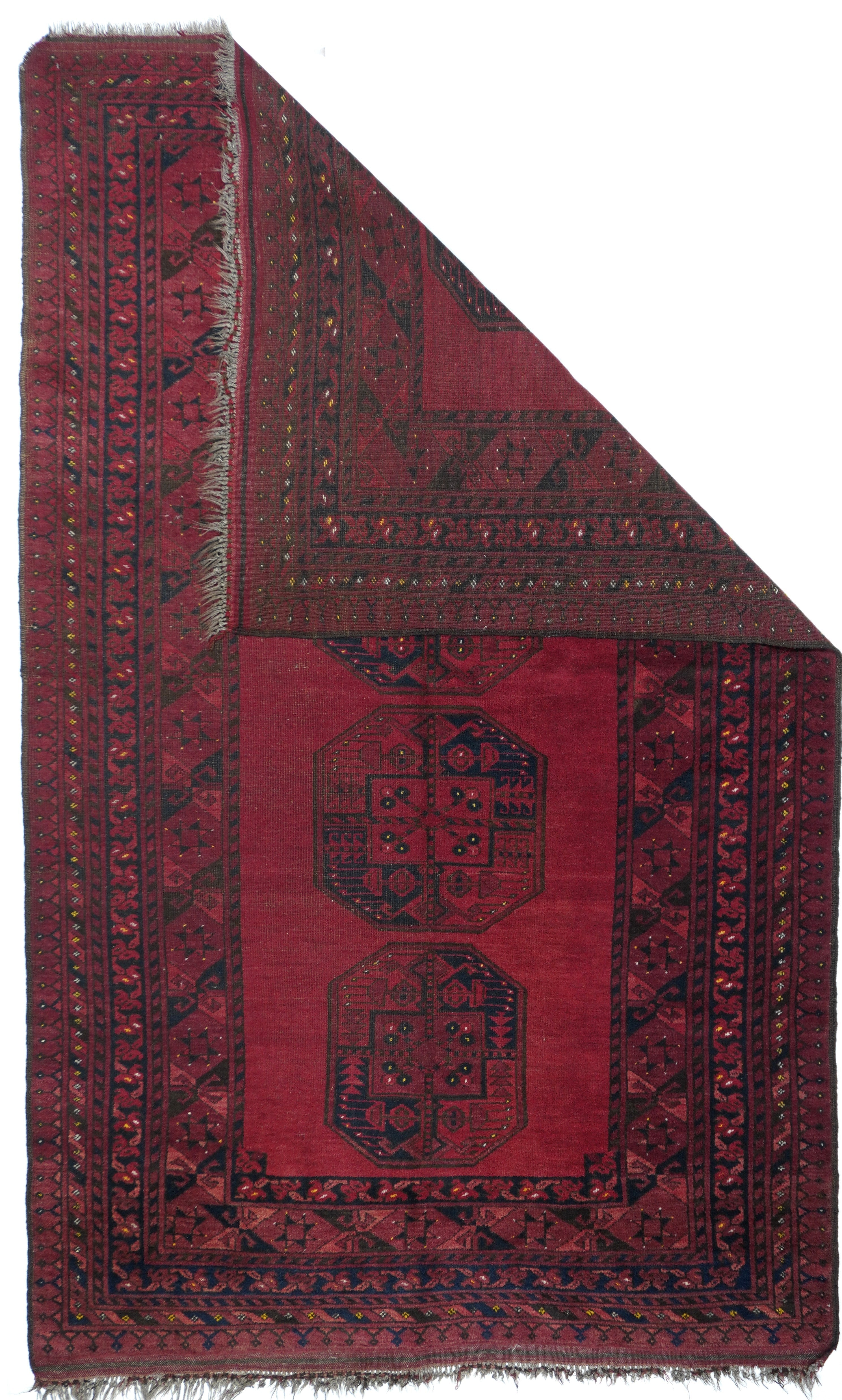 Antique Afghan Rug 5'0" x 8'2''