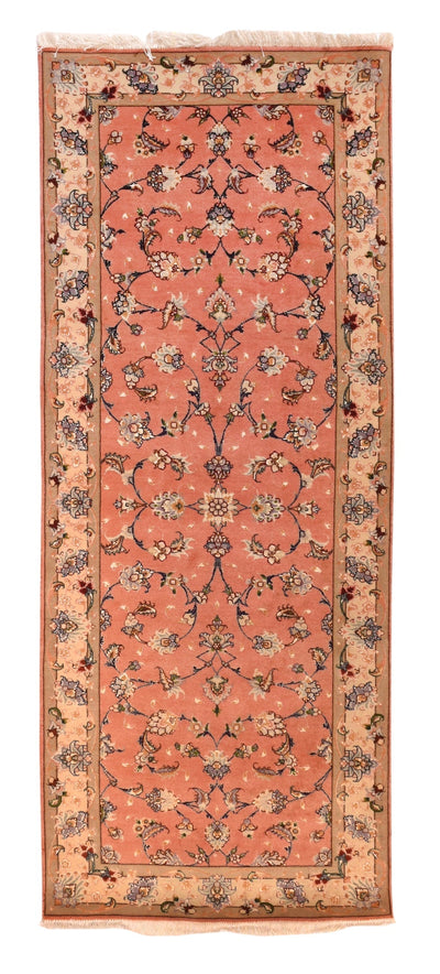 Extremely Fine  Tabriz Woven by the Artist Master Weaver Wool & Silk Runner 2'8'' x 6'7''