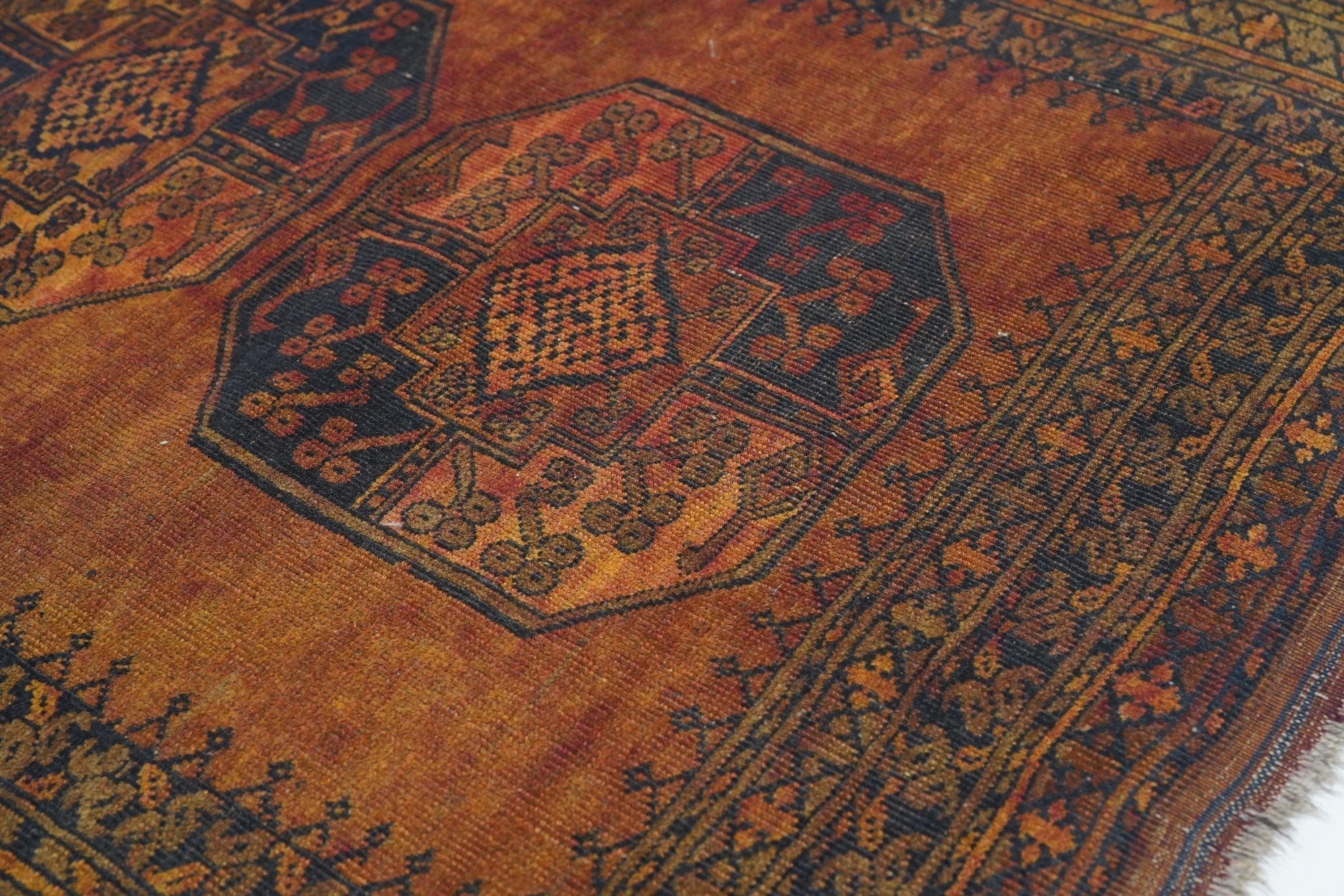 Vintage Afghan Rug 3'3'' x 3'9''