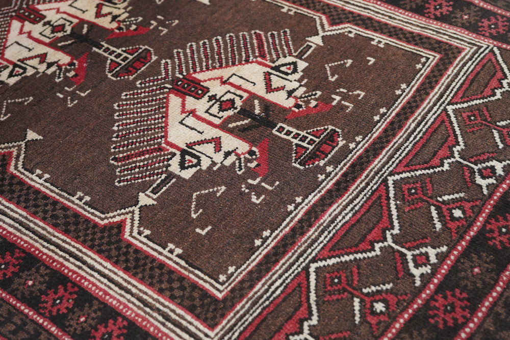 Vintage Tribal Afghan Rug 2'9'' x 5'0''