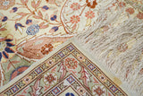 Extremely Fine Vintage Silk Turkish Herekeh Rug 6'5'' x 9'6''