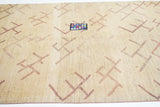 Vintage Ivory Gabbeh Tribal Rug 4'2'' x 6'0"