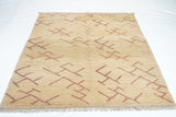Vintage Ivory Gabbeh Tribal Rug 4'2'' x 6'0"
