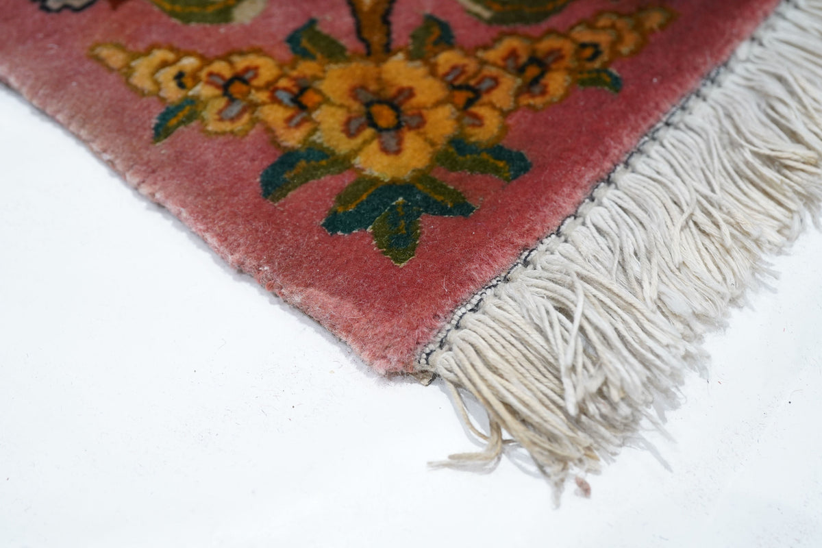 Extremely Fine Vintage  Tabriz Wool & Silk Runner 2'7'' x 10'3''