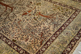 Extremely Fine Vintage Silk Turkish Herekeh Rug 3'8'' x 5'10''
