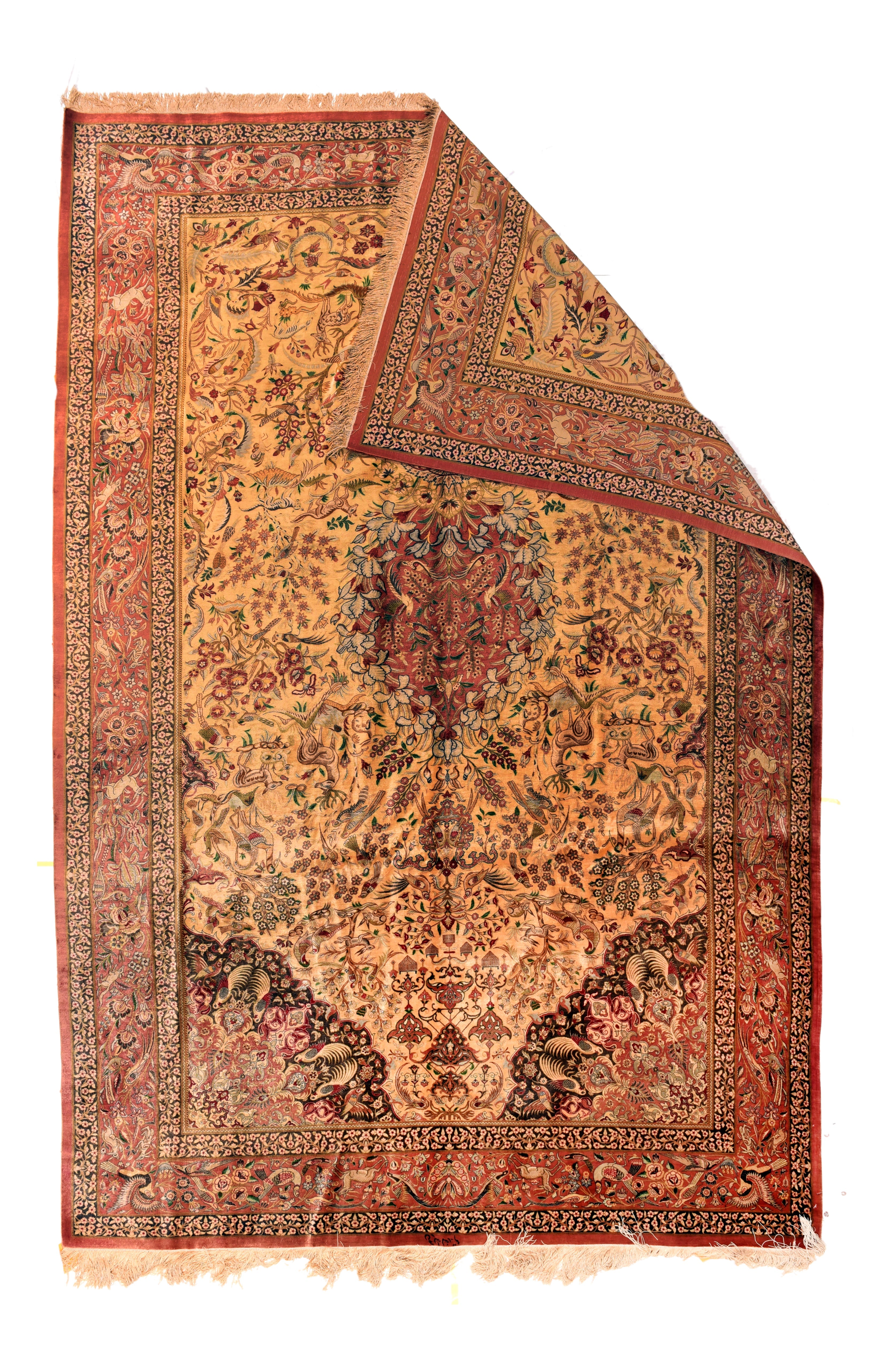 Extremely Fine  Silk Qum Rug 6'4'' x 9'9''