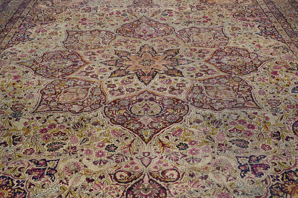 Antique Ivory Lavar Kerman Rug 10'1'' x 14'11''