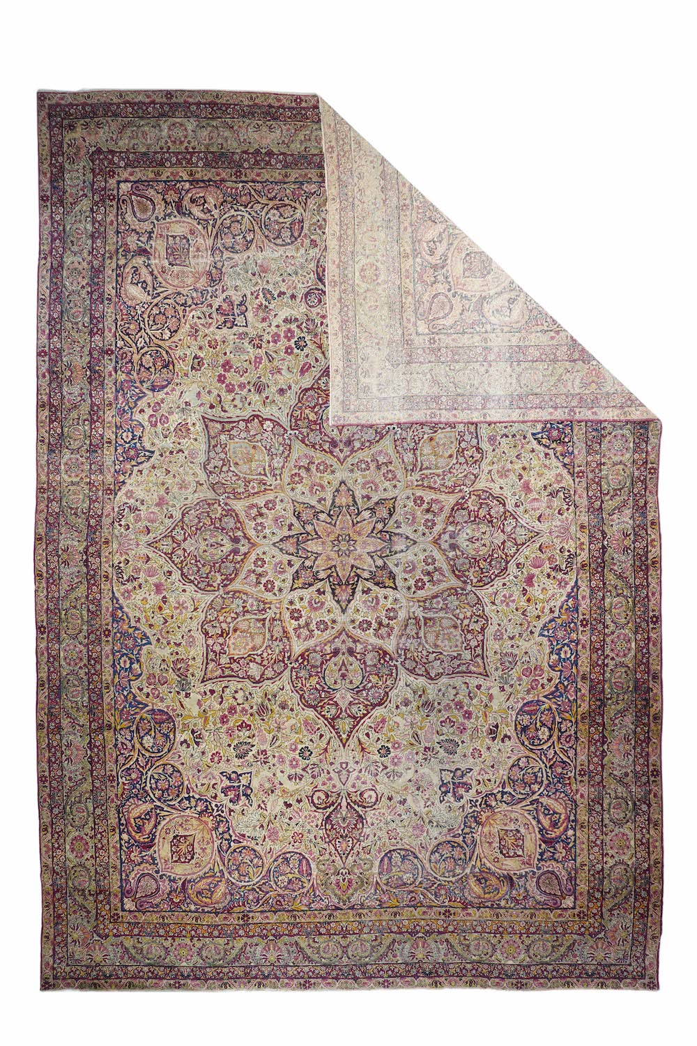 Antique Ivory Lavar Kerman Rug 10'1'' x 14'11''