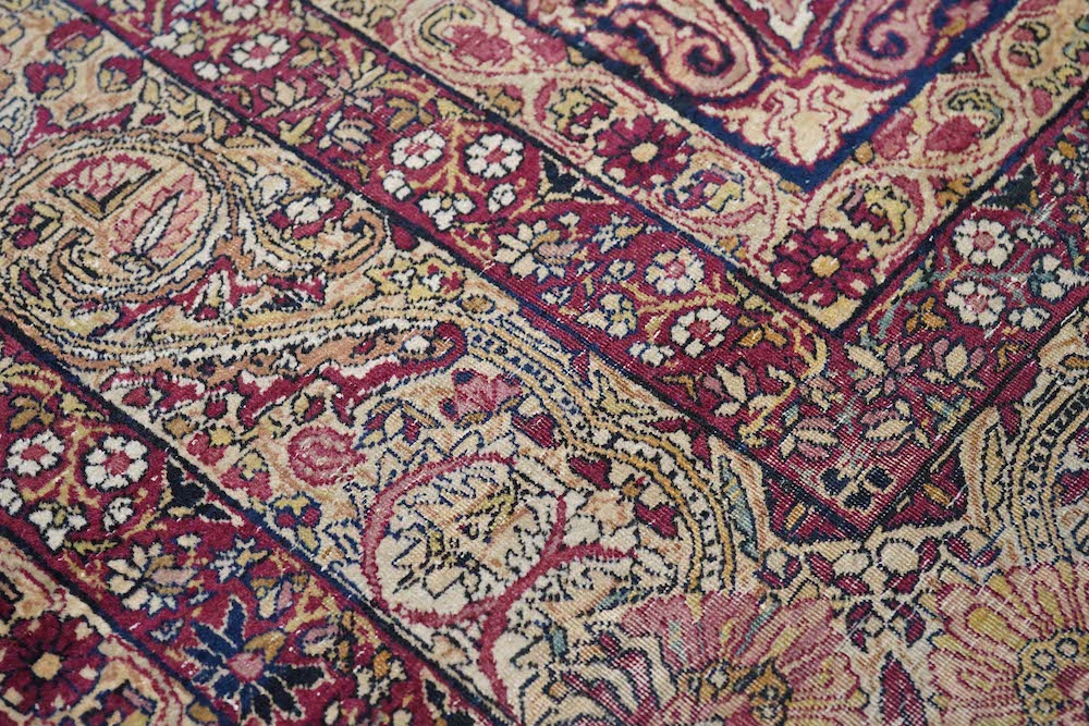 Antique Ivory Lavar Kerman Rug 10'1'' x 14'11''