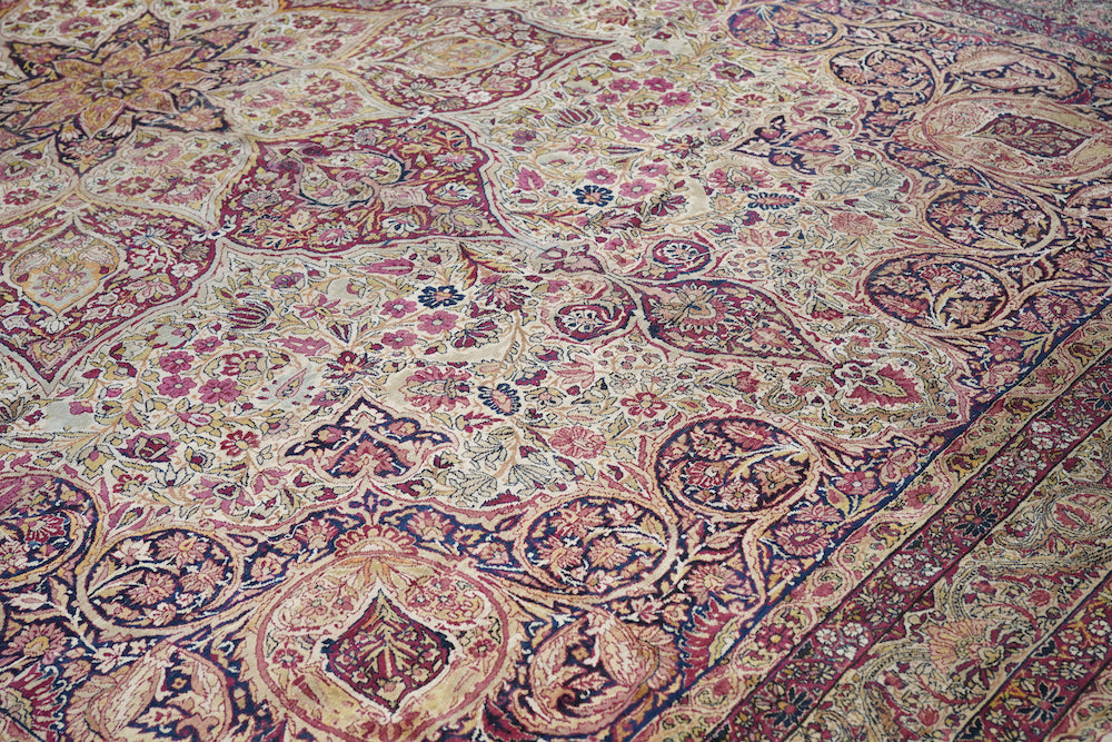 Antique Ivory Lavar Kerman Rug 10'1'' x 14'11''