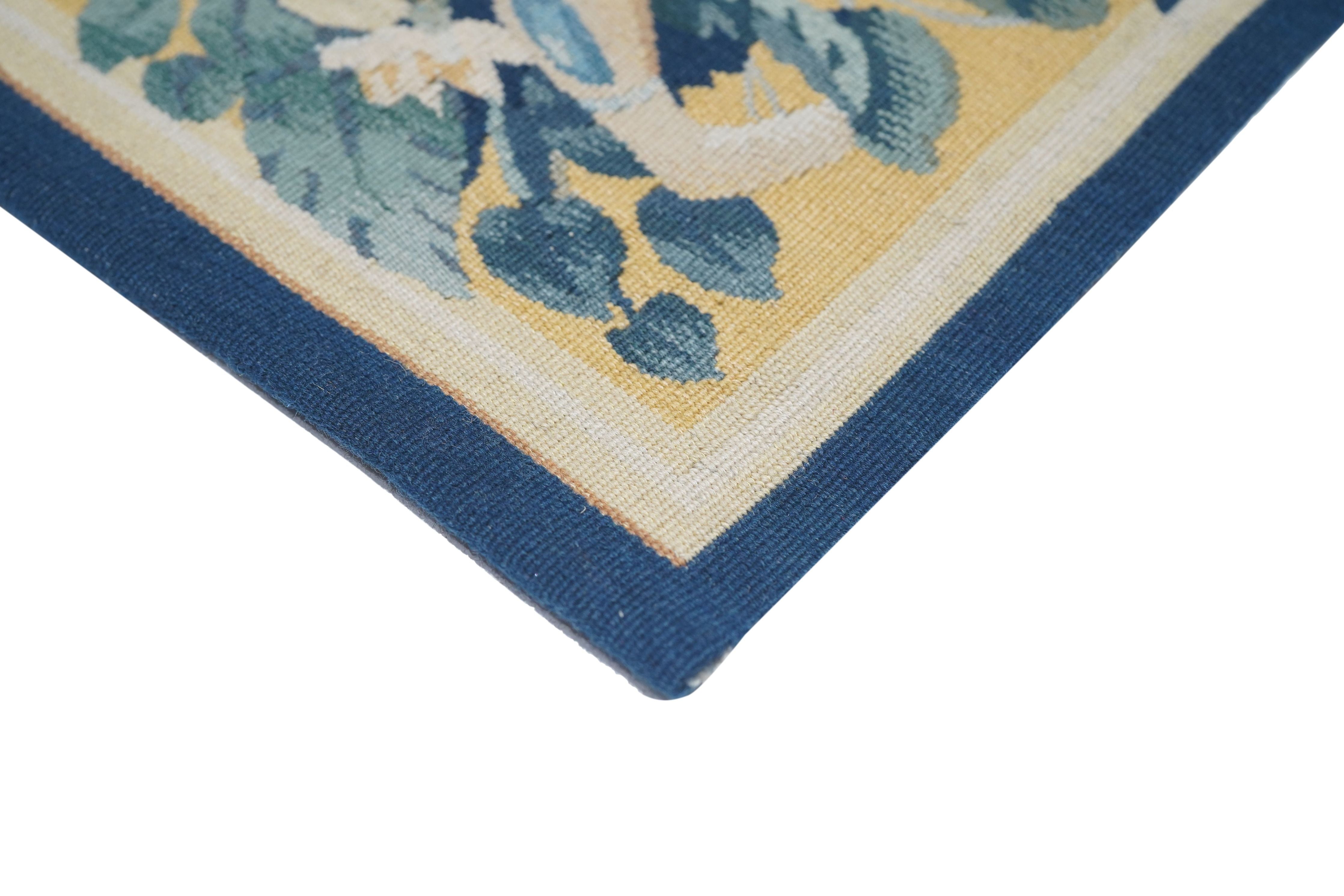 Vintage French Design Unicorn Tapestry 4'8'' x 5'2''