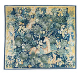 Vintage French Design Unicorn Tapestry 4'8'' x 5'2''