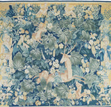 Vintage French Design Unicorn Tapestry 4'8'' x 5'2''