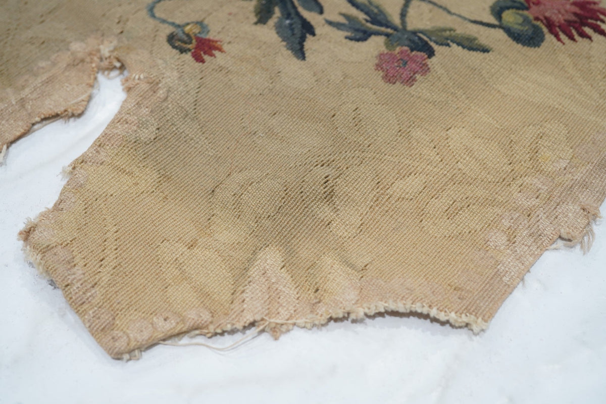Antique Tapestry French seat cover, Circa 1890 one of pair 2'4'' x 2'8''
