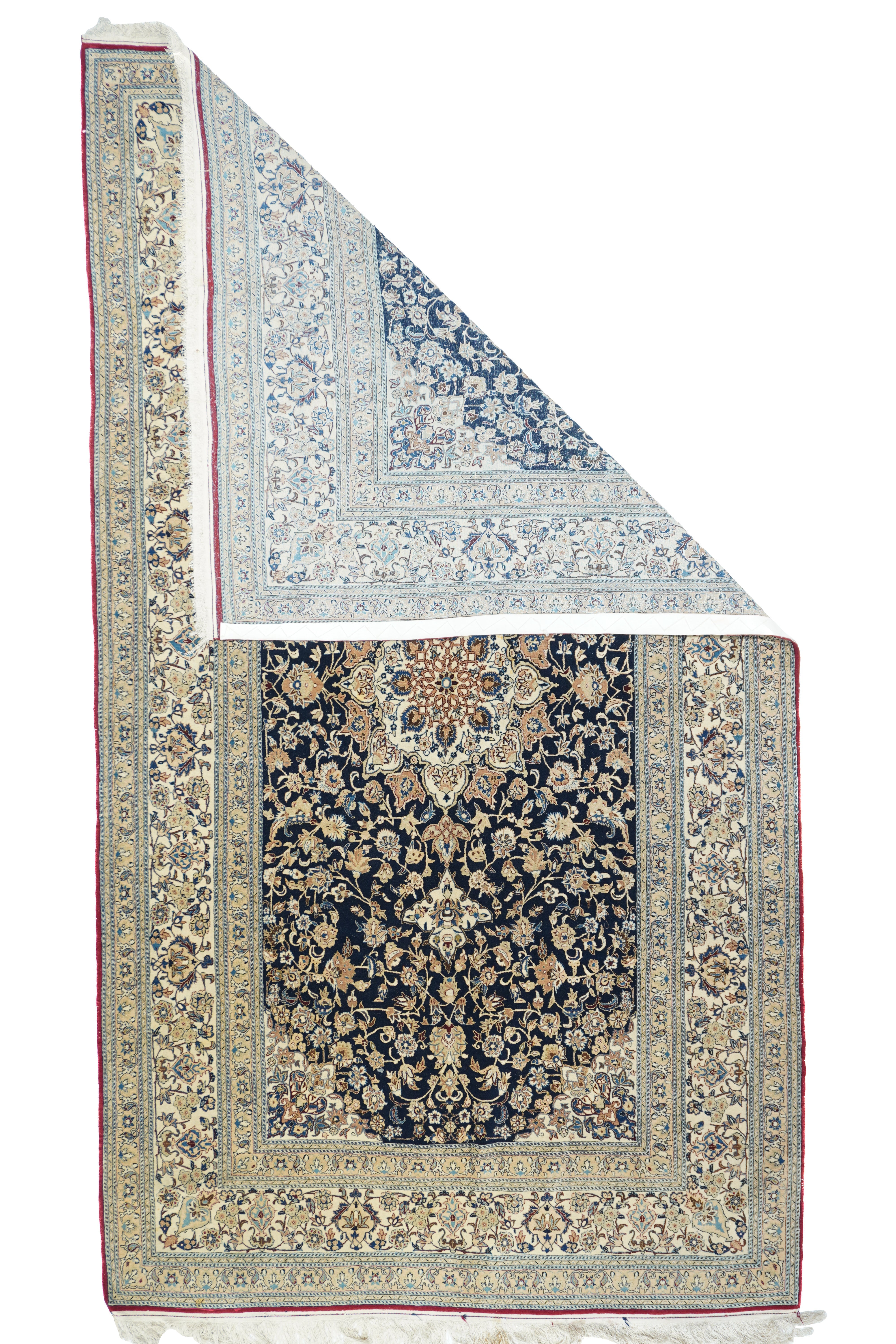 Extremely Fine  Nain Habibian Wool and Silk Rug 5'4'' x 9'6''