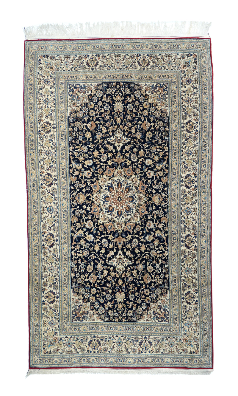 Extremely Fine  Nain Habibian Wool and Silk (One of Pair) Rug 5'4'' x 9'6''