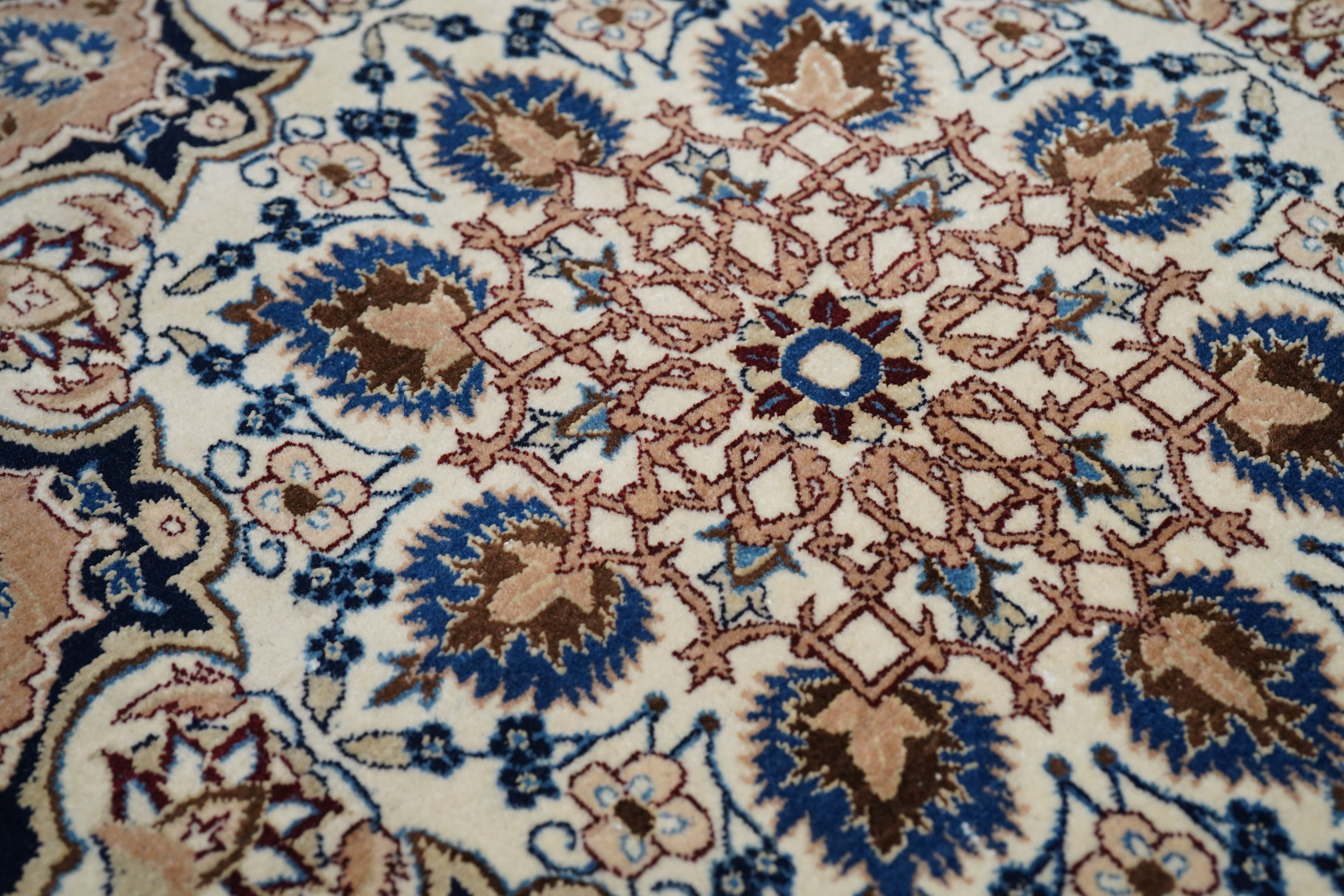 Extremely Fine  Nain Habibian Wool and Silk (One of Pair) Rug 5'4'' x 9'6''