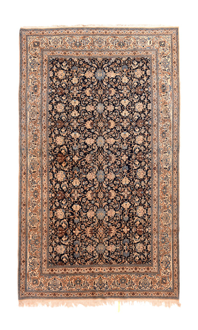 Extremely Fine  Nain Habibian Wool and Silk Rug 5'5'' x 9'0''