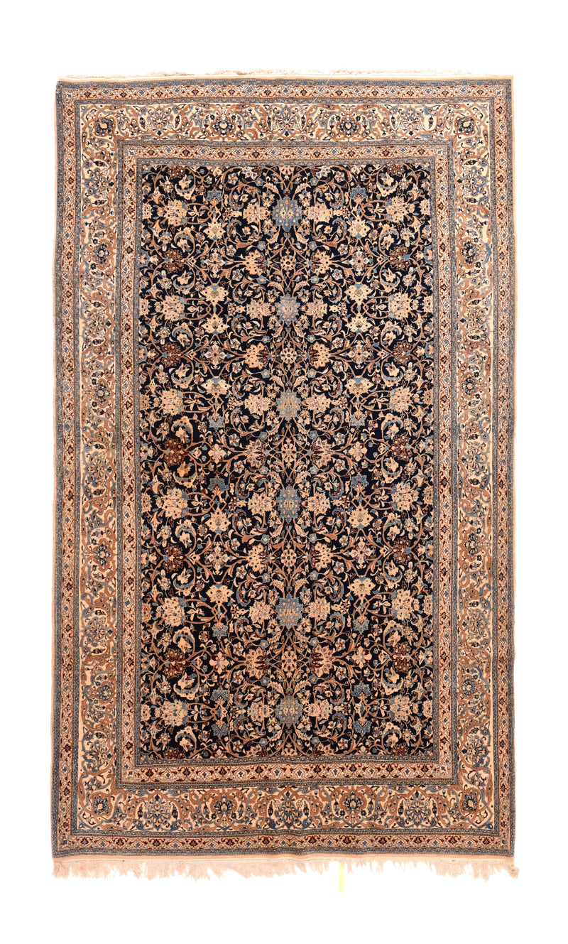 Extremely Fine  Nain Habibian Wool and Silk Rug 5'5'' x 9'0''