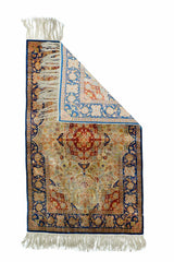 Extremely Fine Antique Silk Hereke Rug Signed by the Master Weaver 2'6'' x 4'1''
