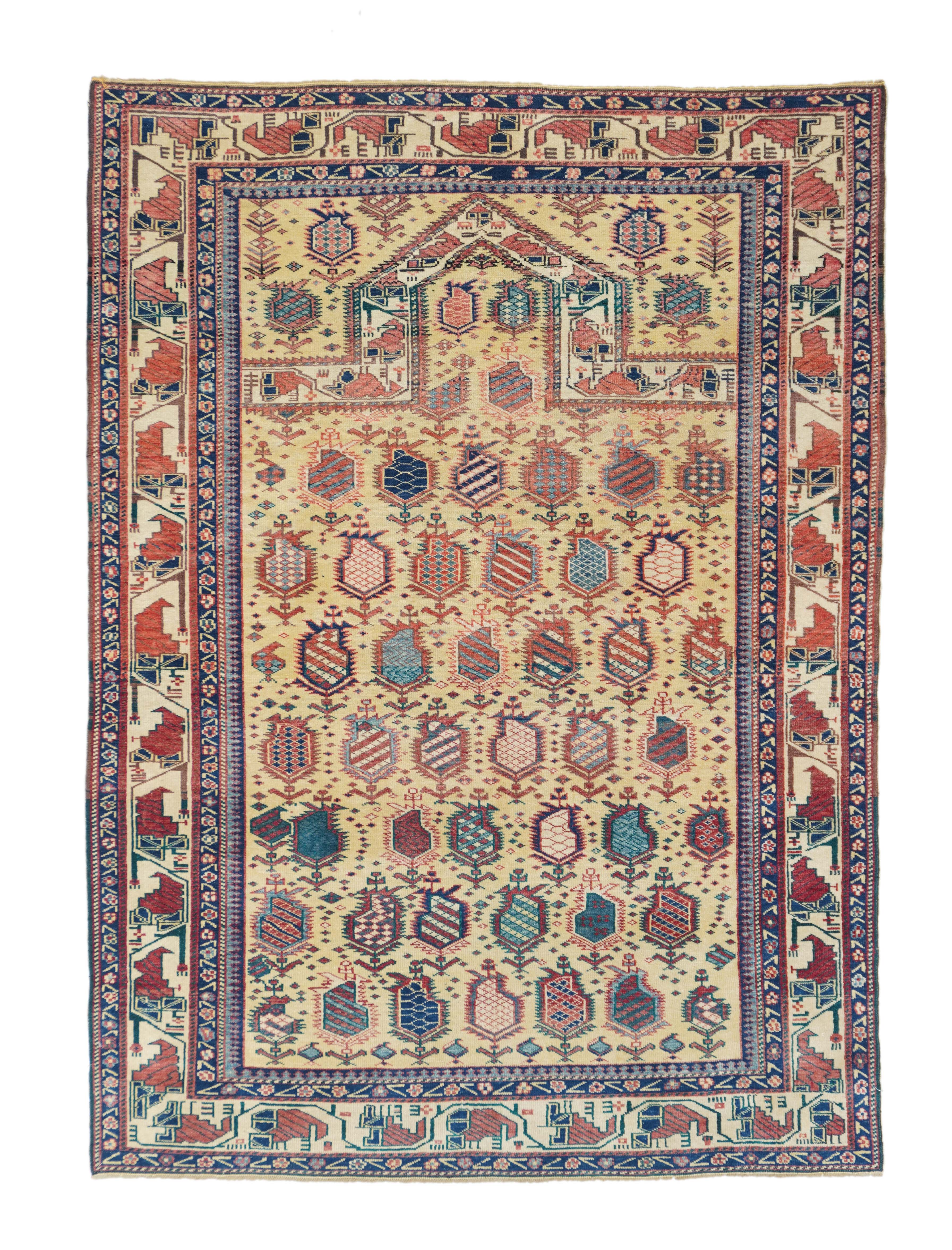 Antique Shirvan Caucasian Rug 4'4'' x 6'1''