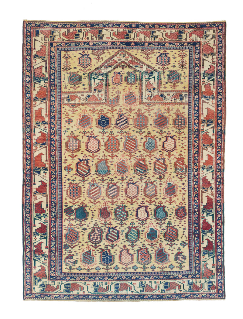 Antique Caucasian Shirvan Rug 4'4'' x 6'1''
