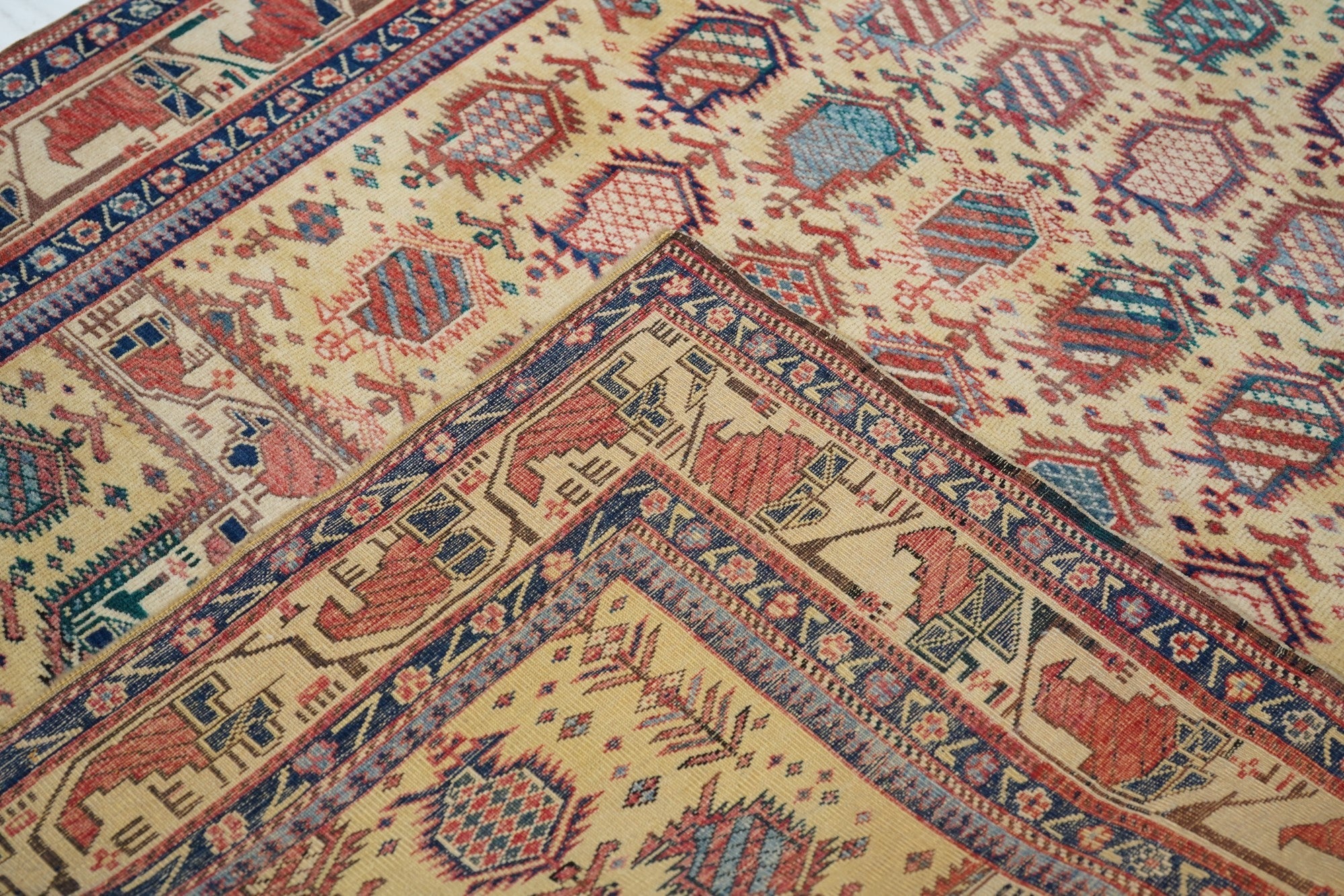 Antique Caucasian Shirvan Rug 4'4'' x 6'1''