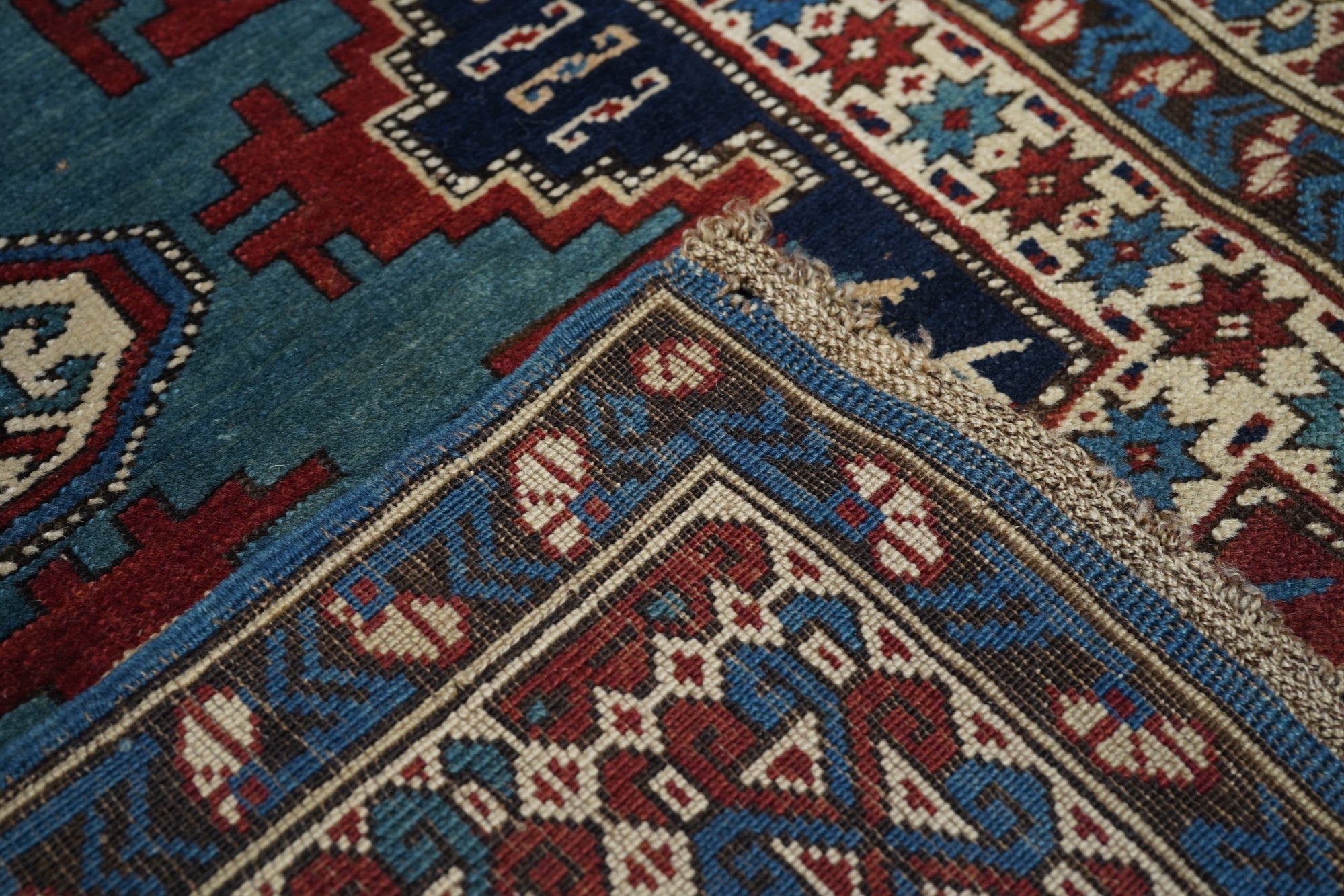 Antique Caucasian Shirvan Rug 3'8'' x 8'3''
