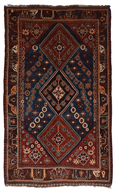 Antique Qashqai Rug 4'1'' x 6'10''